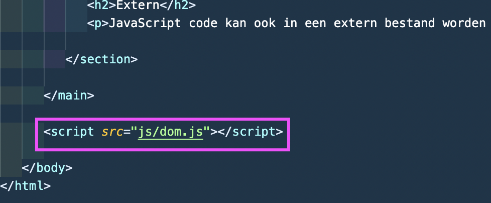 JS Code in eigen bestanden